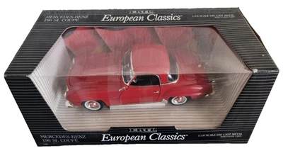Mercedes Benz 190 SL cupé 1955 escala 1/18 en rojo ERTL modelo de coche fundido a presión #7465 Foto 1 de 4