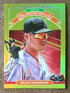 Brian Anderson 2020 Donruss Optic Lime Green #6 Marlins Diamond Kings Parallel