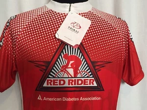 Primal Cycling Jersey Mens Large L Red Rider Tour De Cure Red White New - Picture 1 of 7