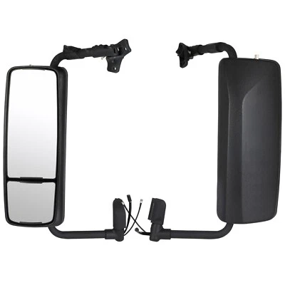 Left+Right Side Pair Black Mirrors Complete Truck For 04-17 Volvo VNL Wholesale Foto 1 de 4