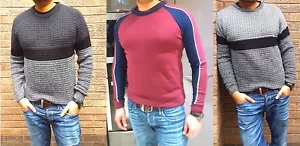 Para Hombres NIÑOS Diseñador Jumper CABLE GRUESO Tejido Cuello Redondo Suéter - Imagen 1 de 4
