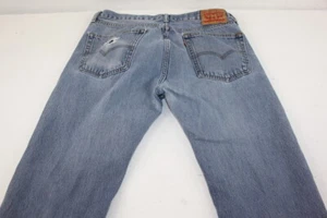 Levi's 505 Men's 36 x 30 Regular Straight Denim Jeans - Holes #B753 - Picture 1 of 9