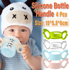4pcs Universal Silicone Bottle Handle Easy Grip Handles for Water Bottles Cups - Picture 1 of 12