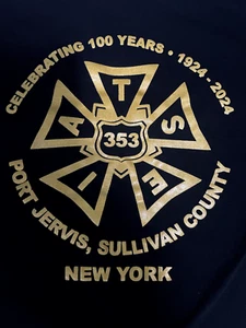 IATSE Local 353 Stagehands Port Jervis, NY 100 Anniversary T-Shirt GOLD - Herren L - Bild 1 von 9