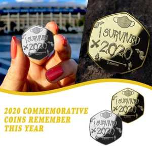 Moneda Medalla Memorial Conmemorativa I Survived 2020 Regalo Coleccionable Memento - Imagen 1 de 7