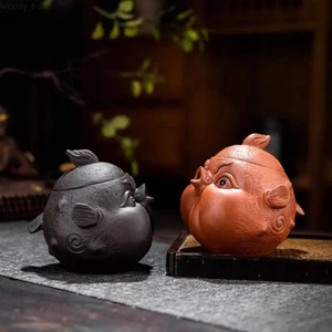 Purple Clay Teapot Animal Ball Hole Filter Tea Infuser Chinese Household Tea Set - Picture 1 of 11