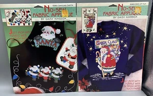 2 Christmas No sew Applique Holiday Dancing Santa 6980 and Bag of Fun 6969 - Picture 1 of 13
