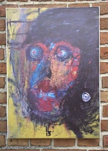 PROTEST(KUNST)DRUCK >EMOTIONALOMAT< LKW Plane auf Keilrahmen gespannt  - Bild 1 von 2