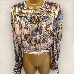 Lydia Karen Millen Womens Multi Coloured Beaded Backless Party Top UK 14 NWT - Picture 1 of 6