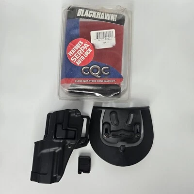 New Blackhawk Serpa Concealment Holster Pistol Left Hand FN 5.7 Black Open Box  - Image 1 of 4