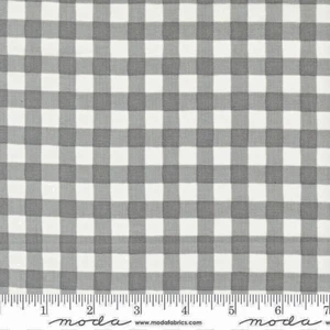 MODA #56086 16"HONEY & LAVENDER" DOVE GRAY CK ON A MILK WHITE BACKGROUND BTY - Picture 1 of 1