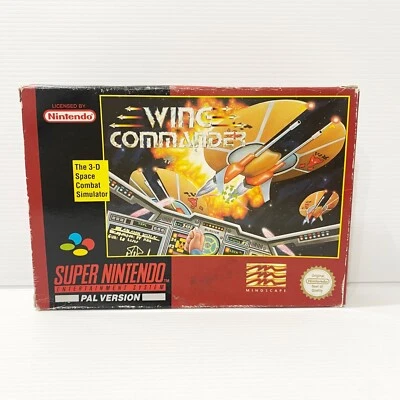 Wing Commander + Box, Manual, Insert CIB - Nintendo SNES - Tested & Working - Image 1 of 4