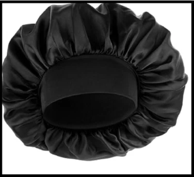 WLLHYF Silk Bonnet for Men Satin Bonnet Double Layer Elastic Band Silk Sleep ... - Image 1 of 4
