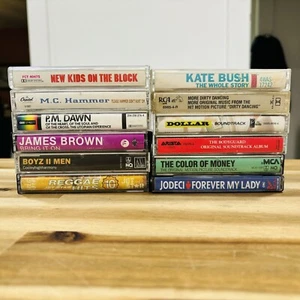Vintage Cassette Lot of 12 R&B Pop Soundtracks Reggae Jodeci James Brown NKOTB - Picture 1 of 13