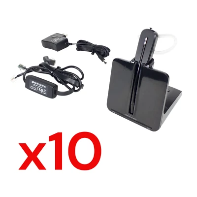 Plantronics WH500 Wireless Headset C054 Charging Base & Accessories 10 Lot E6064 - Image 1 of 4