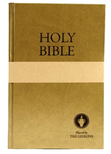 Holy Bible ESV Placed Gideons English Standard Version Hardcover 2013 Gold New - Foto 1 di 12