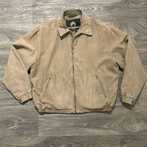 Weatherproof Garment Co Men's XL Bomber Golf Jacket Tan Preppy Golf Full Zip - Picture 1 of 11