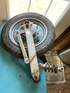 ysr50 yamaha rear swing arm rim tire drum brake assembly Rear spring. - Picture 1 of 8