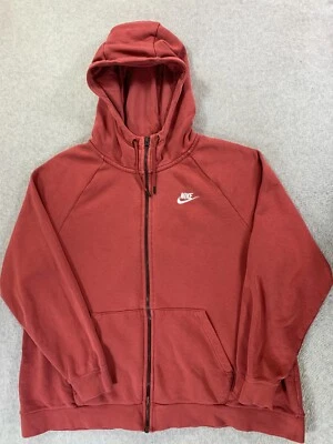 Chaqueta con Capucha Nike Etiqueta Negra Mezcla de Algodón Swoosh (Mujer XL) Rojo Rubor Foto 1 de 4