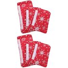  6 Pcs Red Knitted Fabric Refrigerator Handle Gloves Fridge Accessories