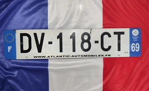 France French License Plate - Auvergne-Rhône-Alpes - Rhône (Lyon) - Imagen 1 de 1