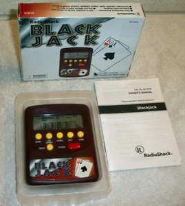 Radio Shack Negro JACK 60-2679 Tamaño Bolsillo Electrónico LCD Juego con Caja Manual - Imagen 1 de 7