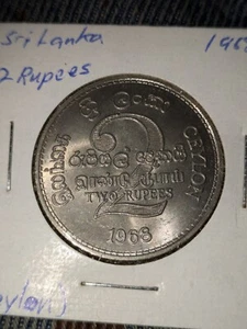 Ceilán 2 rupias 1968 F.A.O. Antiguo Rey GEMA BU - Imagen 1 de 2
