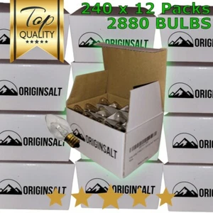 CASE of 240 x 12 PACKS | Quality Salt Lamp Night Light Clear Bulb | 110V 15W E12 - Picture 1 of 7