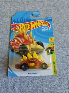 2018 Hot Wheels MOTOSAURUS Red 161/365 LITTLE BEND Dino Riders - Picture 1 of 5