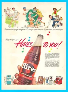 1952 Hires Root Beer PRINT AD soda soft drink beverage refreshing and cold - Picture 1 of 3
