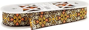 Wrights 1868083001 Embroidered Tyrol Tape Multi, 1-1/2" x 10 yd - Picture 1 of 2