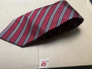 Mens Jos A Bank Striped Hand Sewn Pure Silk Neck Tie Made In USA - Picture 1 of 5