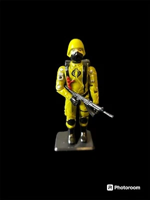 Oficial de Patrulla Python Cobra Negro Mayor GI Joe Vintage 1983 Estilo con Tarjeta de Archivo 🐍 Foto 1 de 4