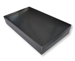 5 MEDIUM BLACK SHIRT BOXES, GARMENTS, GIFTS,  LINGERIE, CLOTHING BOX, DISPLAY - Picture 1 of 3
