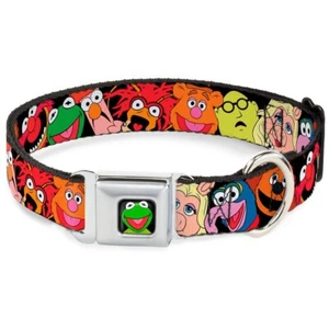 Buckle Down Muppets XL Dog Collar 18"-32" Neck Animal Kermit Fozzie Piggy Gonzo - Picture 1 of 6