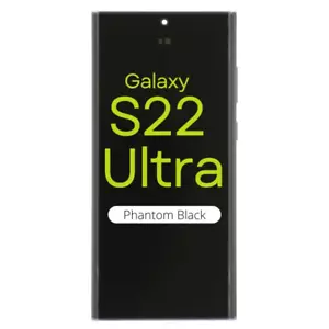 Samsung Galaxy S22 Ultra S908U pantalla táctil OLED con marco - negra - Imagen 1 de 6