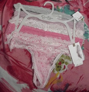 5 NEW JESSICA SIMPSON JS91016 ULTRA FLIRTY LACE THONG PANTIES S - Picture 1 of 2