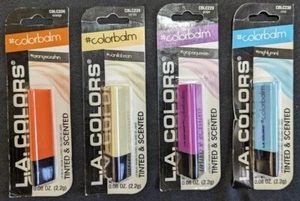 NEW L.A. COLORS COLORBALM LIP BALM - TINTED & SCENTED - 4 COLORS - FREE SHIPPING - Picture 1 of 5