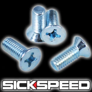SILVER BRAKE SCREWS 4PC BOLT KIT 6X1 PHILLIPS HEAD TOP SCREW A4 - Picture 1 of 1