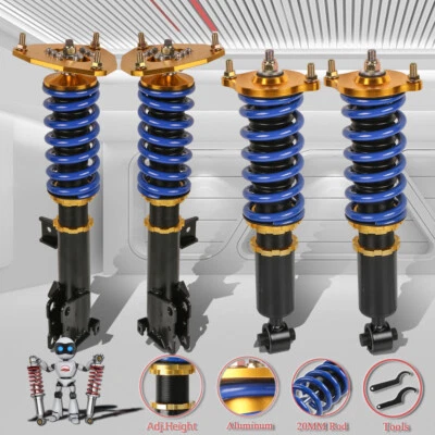 4PCS New Full Coilover Struts For 2000-05 Mitsubishi Eclipse 3rd-Gen Adj. Height - Imagem 1 de 4