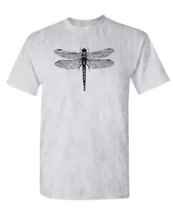 DRAGONFLY - vintage hipster retro style - Cotton Unisex T-Shirt - Picture 1 of 6