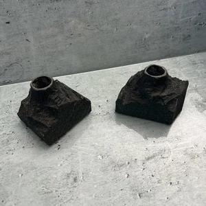 Mineral Stone Slate Ikebana Flower Frog Asian Japanse Pin Vase Arranging X2 - Picture 1 of 8