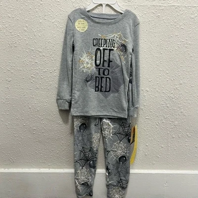 Pijama Spooky Night Halloween Spider Brilla en la Oscuridad Nuevo con Etiquetas 2T Foto 1 de 3