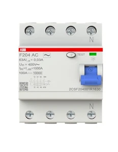 Interruptor de protección de corriente de fallo ABB 2CSF204001R1630 F204 AC-63/0.03 4P tipo AC 30mA 63A - Imagen 1 de 1