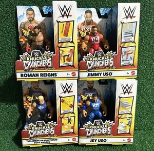 Lot of 4 WWE Knuckle Crunchers Wave 5 Jey Uso Jimmy Uso Cody Rhodes Roman Reigns - Bild 1 von 7