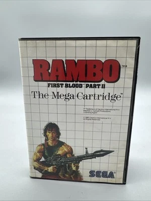Rambo: First Blood Part II (Sega Master, 1986) Case & Game - Image 1 of 4