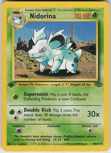 Pokemon TCG Nidorina 40/64 Jungle Uncommon card 1st Edition LP - Picture 1 of 2