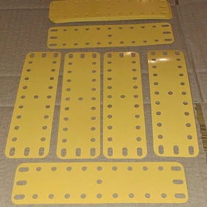 *UNUSED/MINT* 15 X #189  MECCANO 5.5" FLEXIBLE PLATE(1978/79 UK MUSTARD YELLOW) - Picture 1 of 2