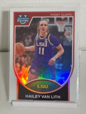 2024 Topps Bowman ChromeU Hailey Van Lith LSU No. 07B-26 Hologram Variant - Mint - Image 1 of 2