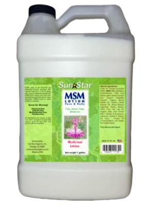Loción medicinal MSM Sun Star Organics con aceite de árbol de té - 1 galón Foto 1 de 3